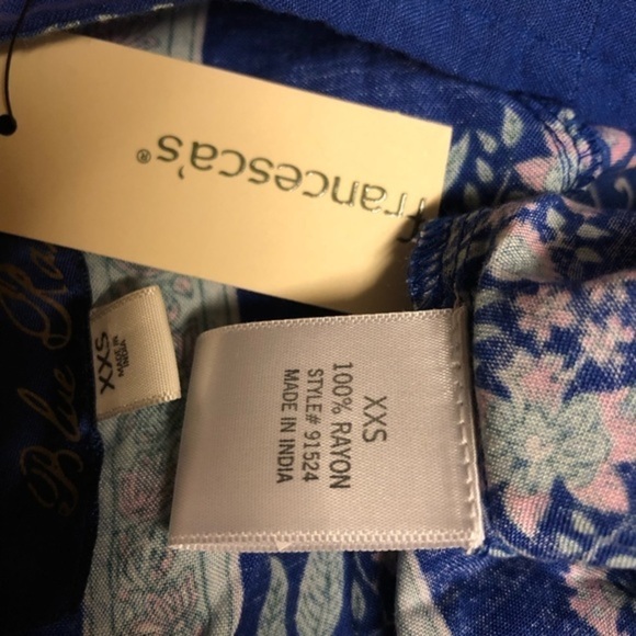 FRANCESCA’S‎ blue rain wrap top size XXS - Picture 8 of 10